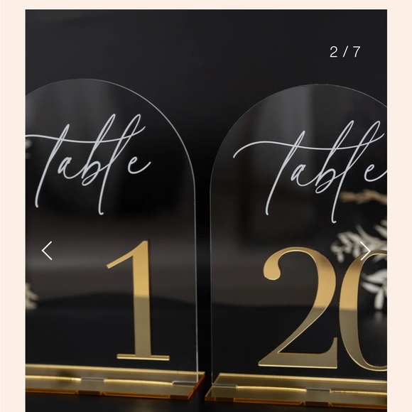 Gold Acrylic Number Sign 20 count - Picture 12 of 14